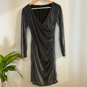 Sparkly Gray Long Sleeve Dress